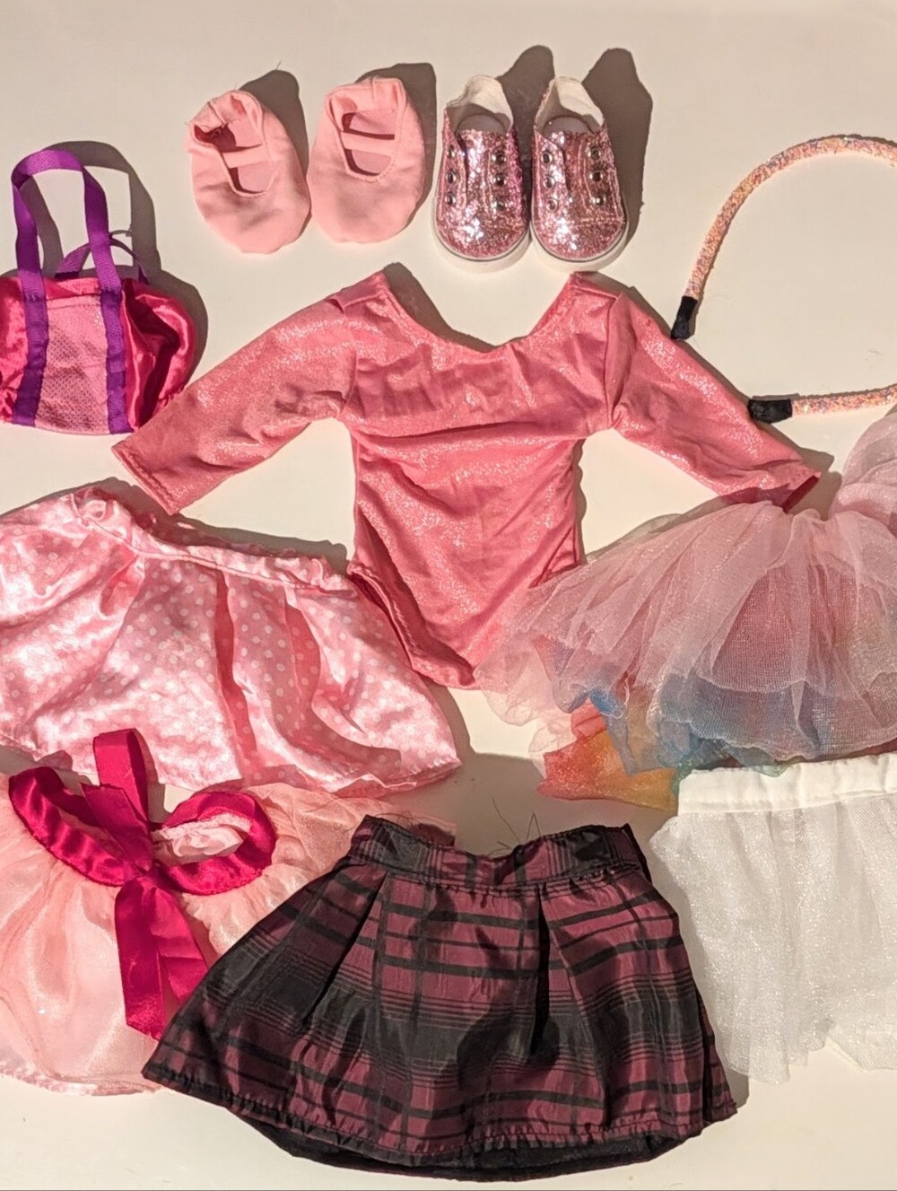 American Girl Fit Other Brand Dance Lot with 5 Skirts